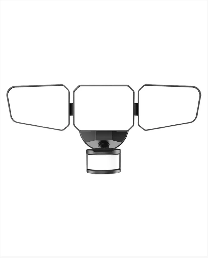 Cyber Tech Lighting LF20MH3, 3-Head LED Motion Security Light, Black, Selectable CCT