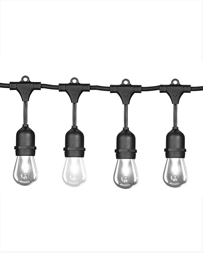 Cyber Tech Lighting SL48-15RGB, 48 Ft LED Color Changing String Light, 15 RGB Bulbs, 7.5W, 120VAC