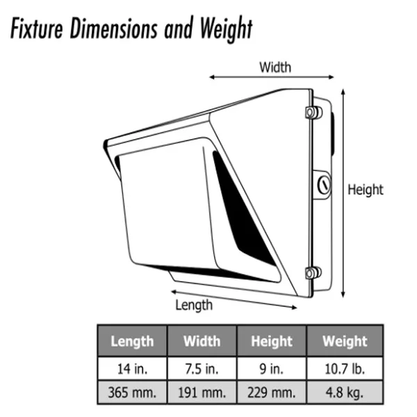 Decade Series LED Wall Pack, 28W-90W - view 4