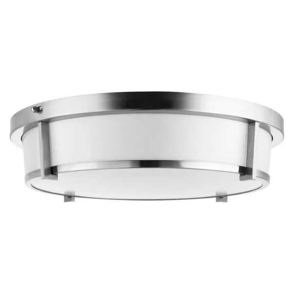 Decorative Flush Mount Fixture, 18", 25W, Brushed Nickel, CCT Selectable