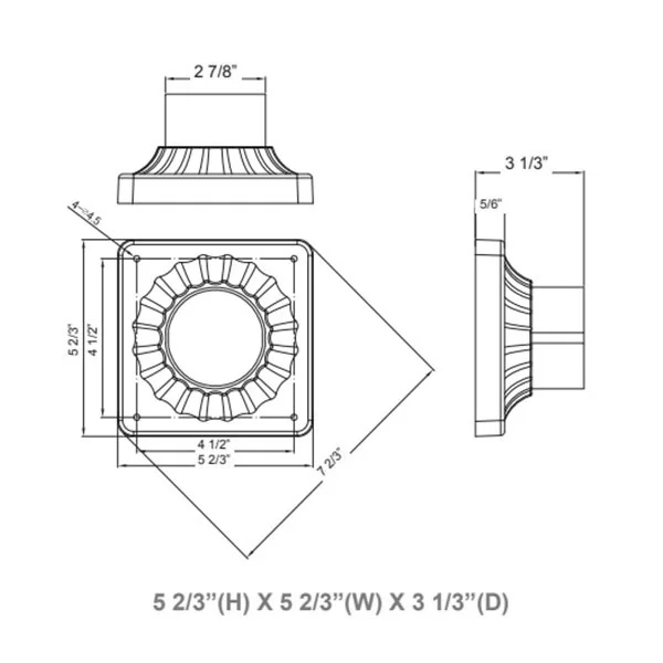 Decorative Pier Mount Base for Post Top Light - view 2
