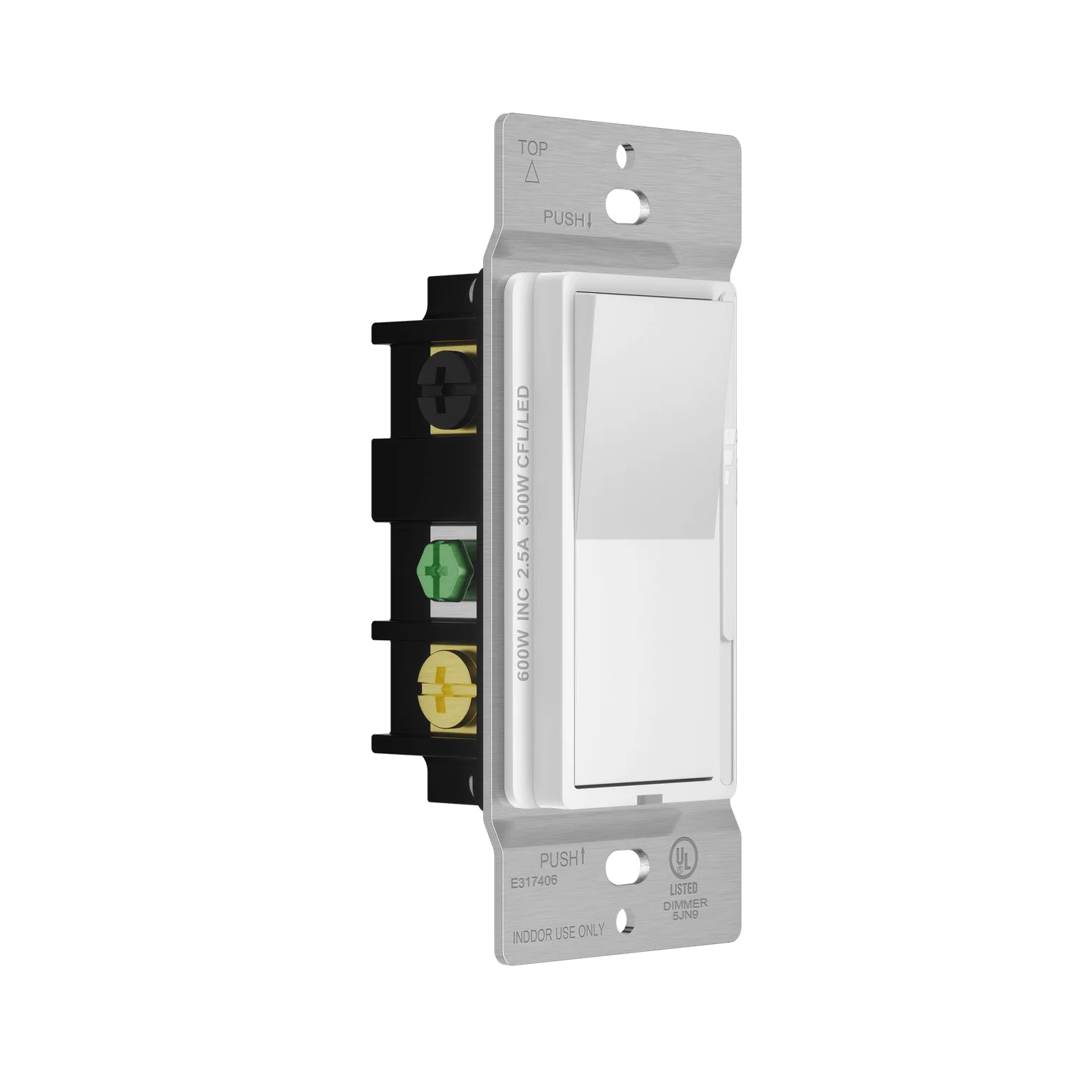 Decorator Dimmer Wall Switch, Single Pole & 3-Way, LED/CFL & Incandescent - view 2