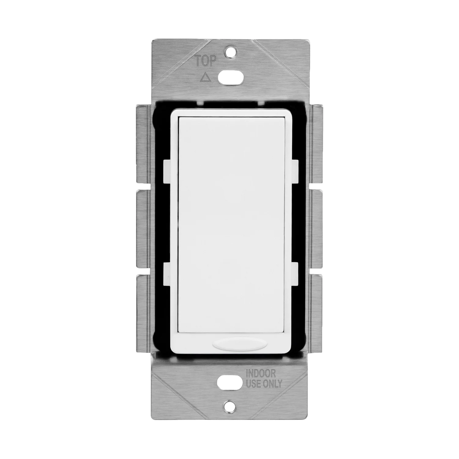 Decorator Dimmer Wall Switch, Single Pole, LED/CFL, Incandescent/Halogen, White