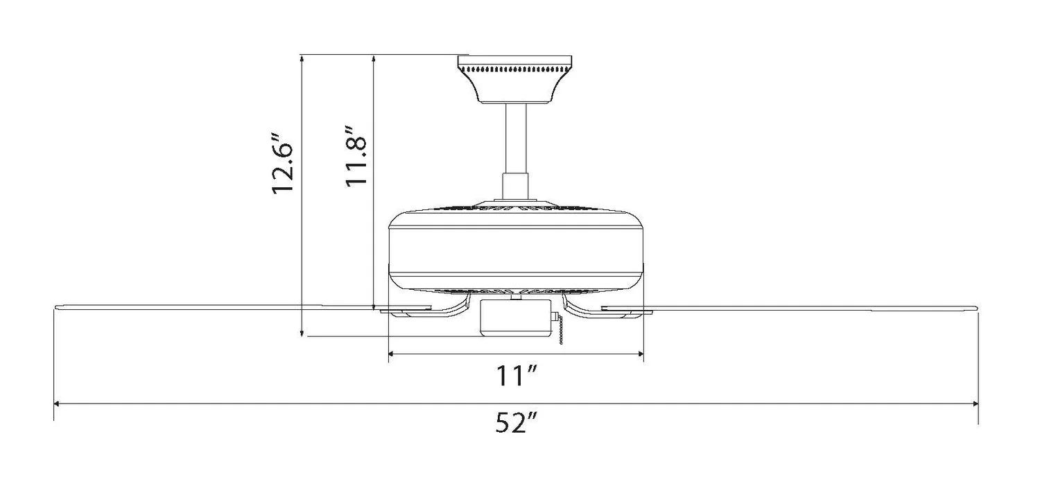 Desert Moon Series, 52" Sweep 5-Blade Ceiling Fan - view 2
