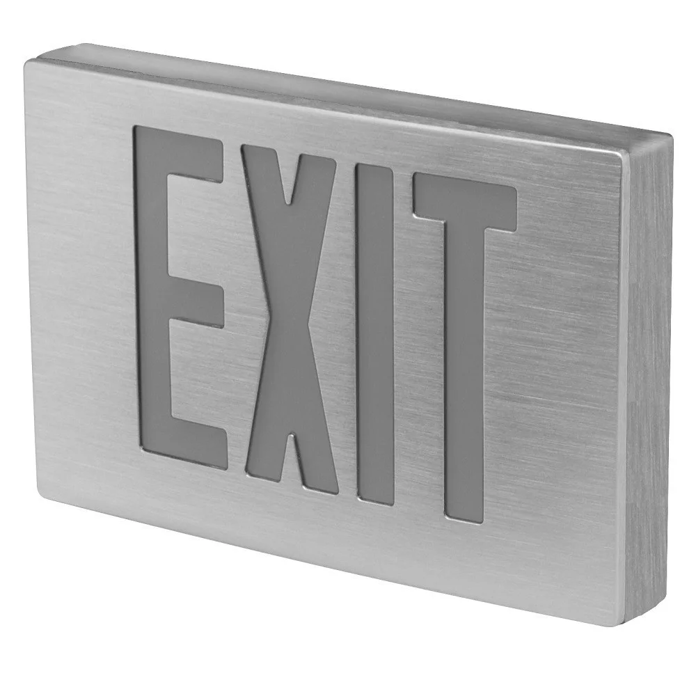 Die-Cast Aluminum Exit Sign, Double Face with Battery Backup Options - view 2
