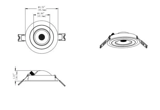 Direct Fit Downlight Gimbal, 3 inch, 8W, Selectable CCT - view 3