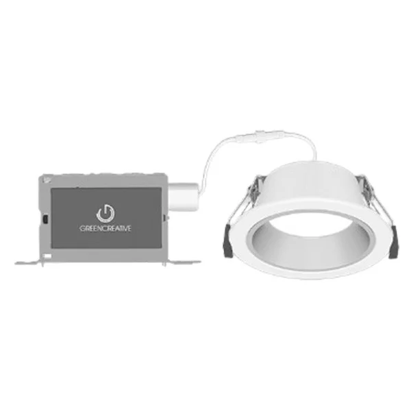 Direct Mount 4" Round Downlight, Selectable Lumen 4,000, CRI90, Selectable CCT 27/30/35/40/50K, Dual Dimming 0-10V/EL...