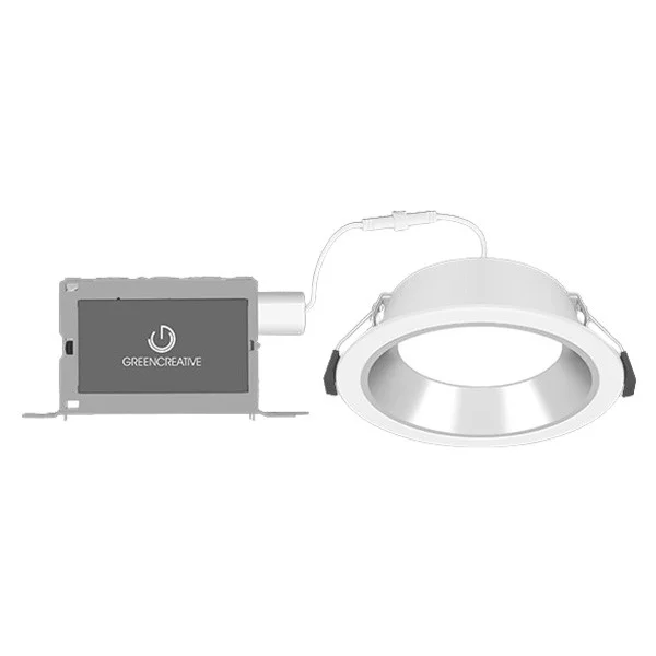 Direct Mount 6" Round Downlight, Selectable Lumen 2000lm, CRI90, Selectable CCT 27/30/35/40/50K, Dual Dimming 0-10V/E...