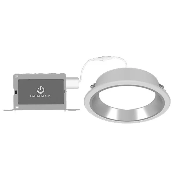 Direct Mount 8" Round Downlight, Selectable Lumen 6000lm, CRI90, Selectable CCT 2700K/3000K/3500K/4000K/5000K, Dimmin...