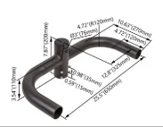 Double 180° Horizontal Tenon Adapter