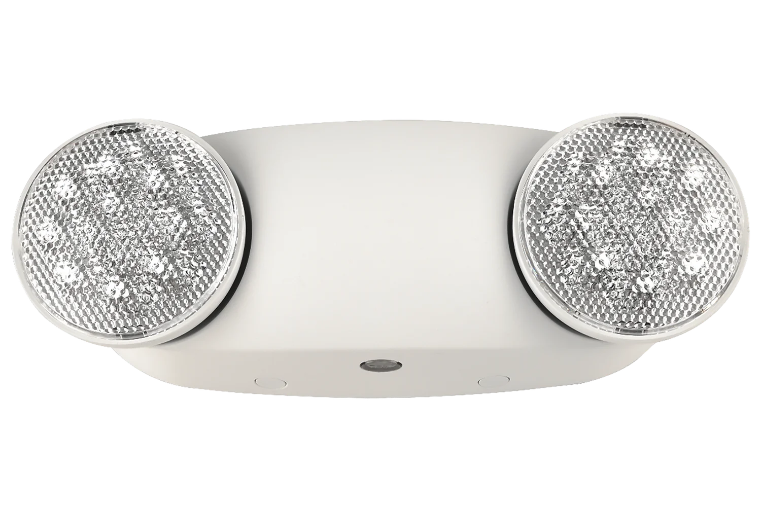 Dual Head Emergency Light, White, With Remote Load