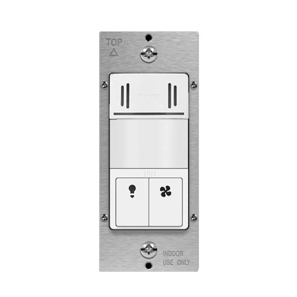 Dual-Load Humidity Sensor and 180° PIR Motion Sensor Wall Switch