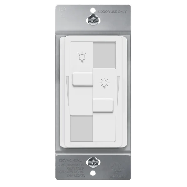 Dual Slide LED Dimmer, 2-Single Pole