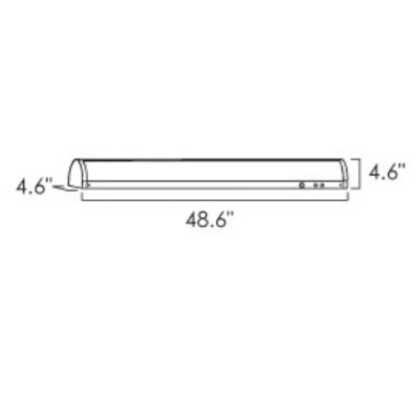 E2BL Series 48.5-In. 58W Bi-Directional LED Patient Bed Light with Nightlight - view 7