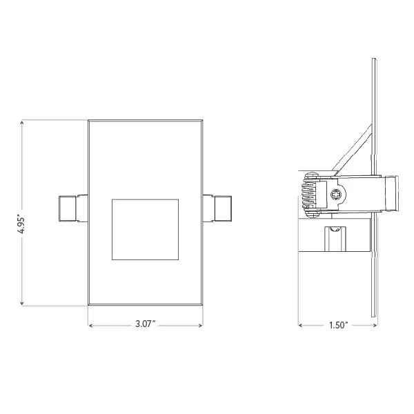 Eclipse Steplight Series Vertical Clip-In Steplight, 5W, 120V, 5CCT, White, 80° Beam, IC Rated, Triac Dimming - view 2