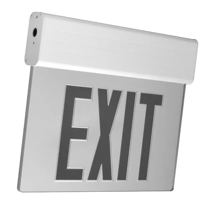 Edgelit Aluminum Exit Sign, Single Face