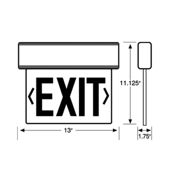 Westgate Manufacturing Edgelit Double Face LED Exit Sign - view 2