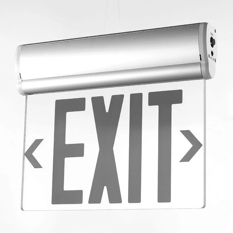 Edgelit LED Exit Sign with Aluminum Housing, XT-EL1GCA-EM