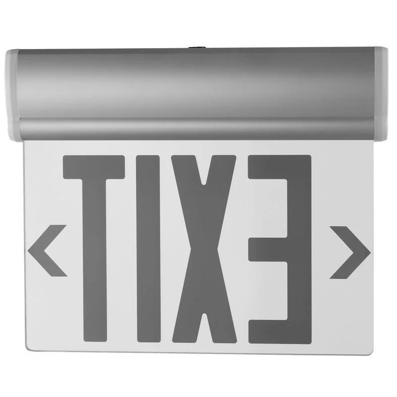 Edgelit LED Exit Sign with Aluminum Housing, XT-EL1GCA-EM - view 4