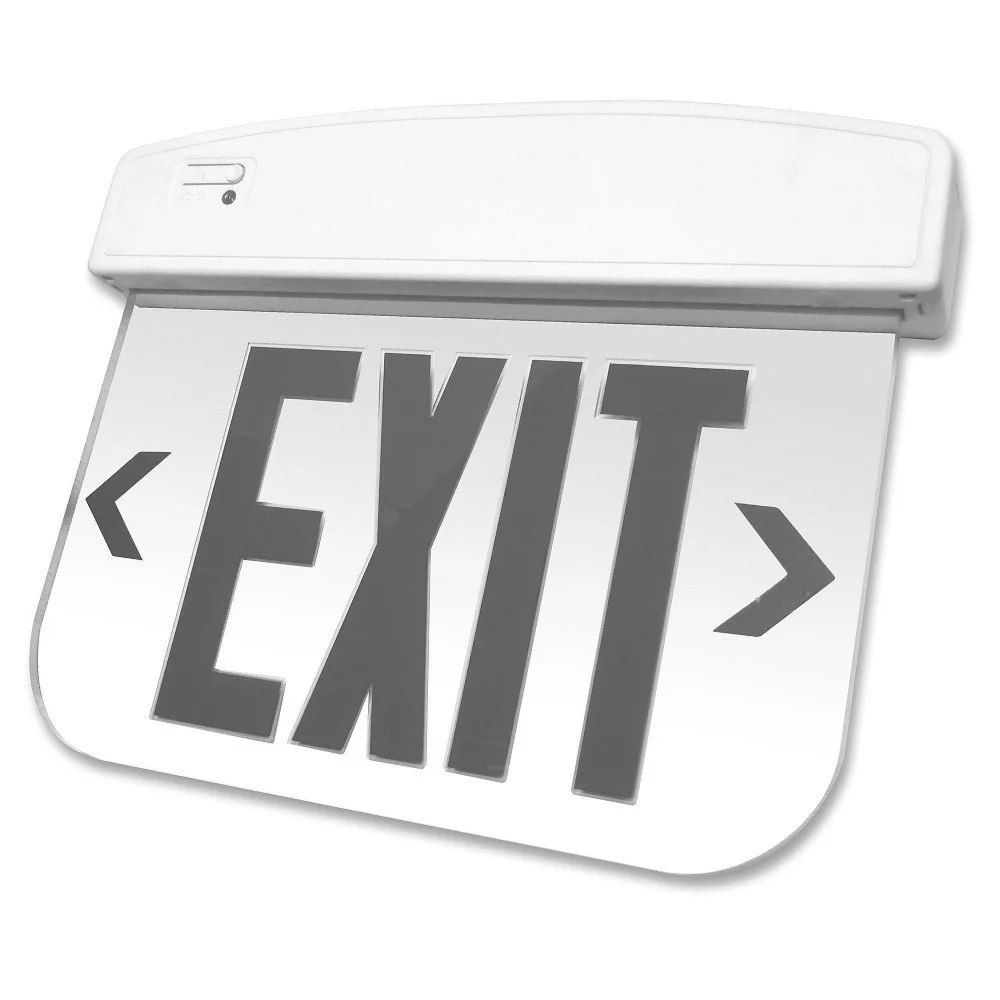 Edgelit Thermoplastic Exit Sign, Double Face