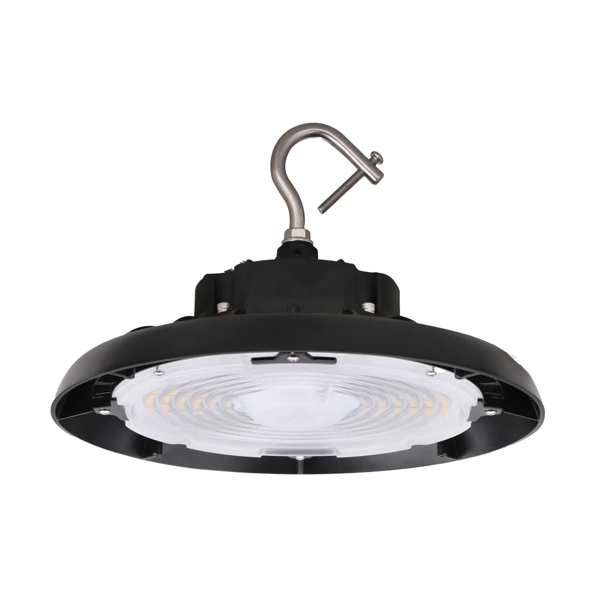 EiKO BAYE3-200-U Series Round High Bay, 200W, 4000K|5000K, 120-277V, Black