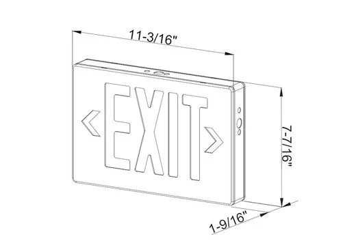 Emergence Die-Cast Exit, Green Lettering - view 2