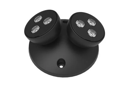 Emergence Double Remote Indoor Round Head, Black