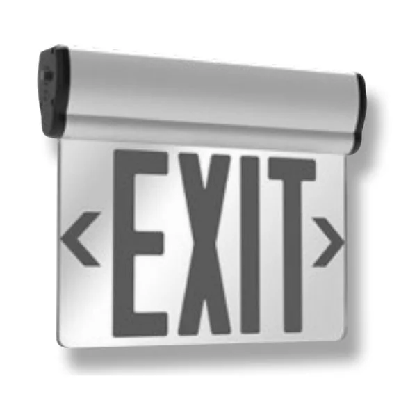 Emergence Series, Aluminum Edgelit Exit, Universal Red/Green, Universal Single/Double Face, Universal Mounting