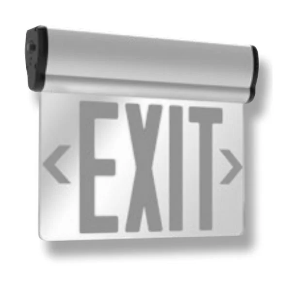 Emergence Series, Aluminum Edgelit Exit, Universal Red/Green, Universal Single/Double Face, Universal Mounting - view 2