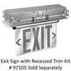 Emergence Series, Aluminum Edgelit Exit, Universal Red/Green, Universal Single/Double Face, Universal Mounting - view 4