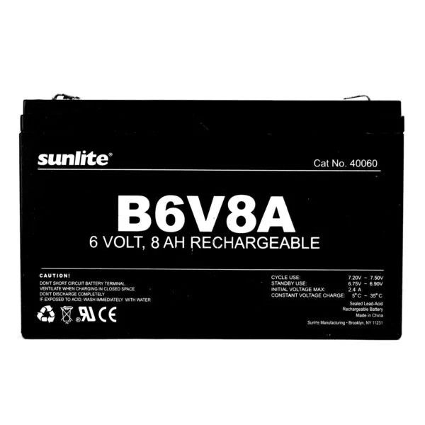 Emergency Backup Battery, 8-Amp Hour, 6-Volt