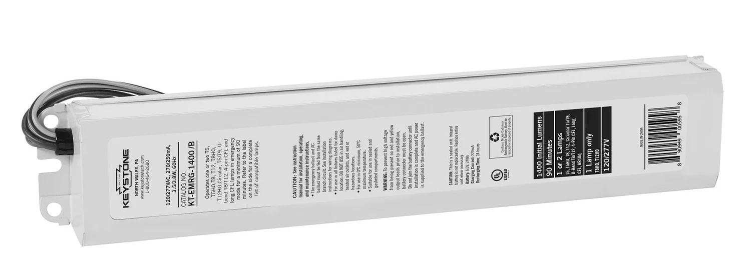 Emergency Ballast: 1400 Lumen, T8 / T12