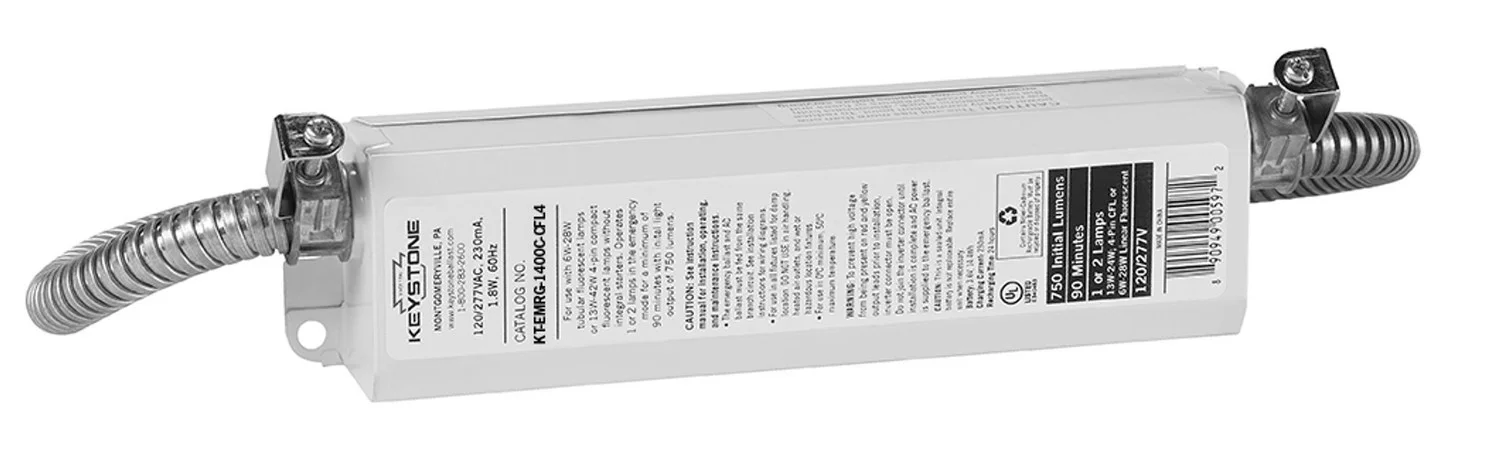 Emergency Ballast: 1400 Lumens, 4-Pin CFL, Cec T20 Compliant