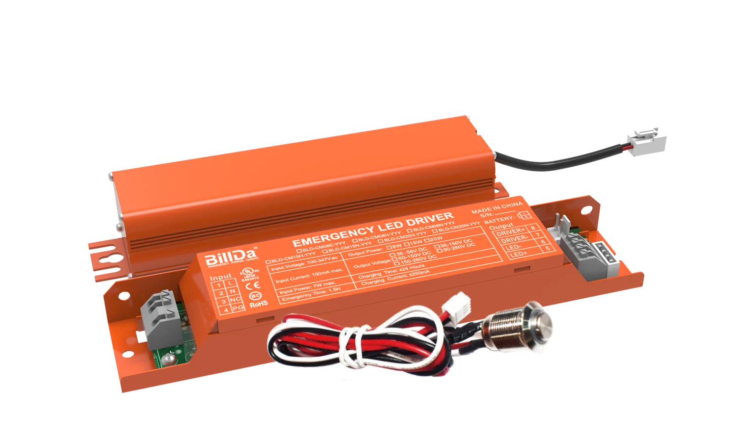 Emergency LED Driver, 100-347Vac, 36-56Vdc, 8W, Type A - view 3