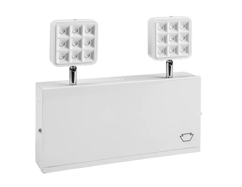 Emergency Light | Steel | NYC & Chicago Compliant | Style 1 | White Color | 6500K Dual Heads | Surfa...
