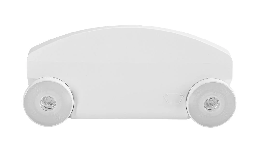Emergency Light | Thermo Plastic | Style 2 | White Color | 6500K Dual Heads | Surface Mount | 120-277 Vac Input | Emerge