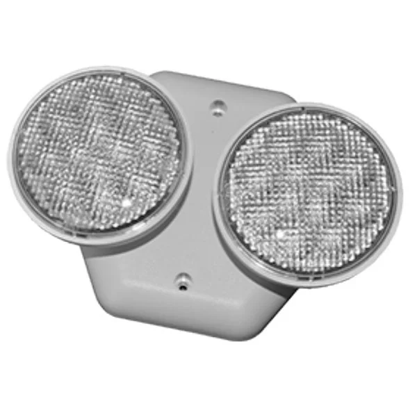 Emergency Light Remote Head, White Housing, Double Head, High Output, Weatherproof