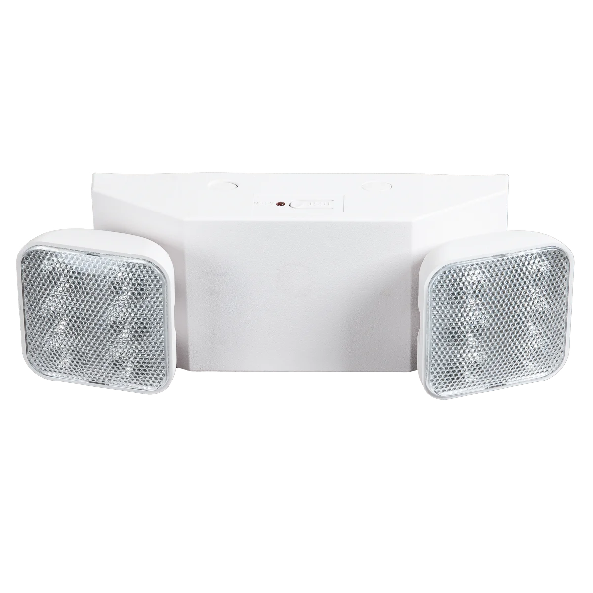Energetic Lighting Dual-Head LED Emergency Light, 2.4W, 120/277V, 90-Min Battery Runtime, Damp Rated, White
