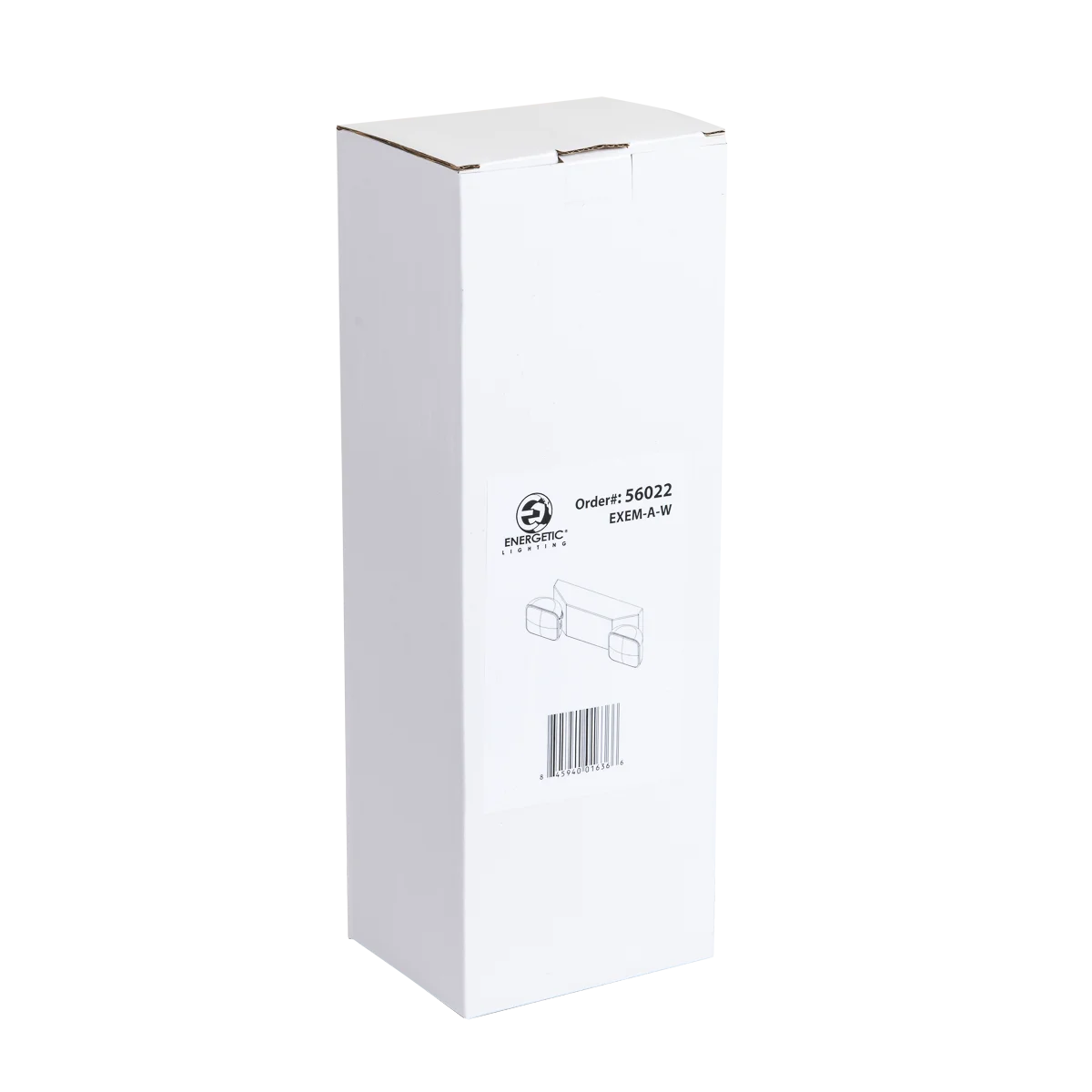 Energetic Lighting Dual-Head LED Emergency Light, 2.4W, 120/277V, 90-Min Battery Runtime, Damp Rated, White - view 2