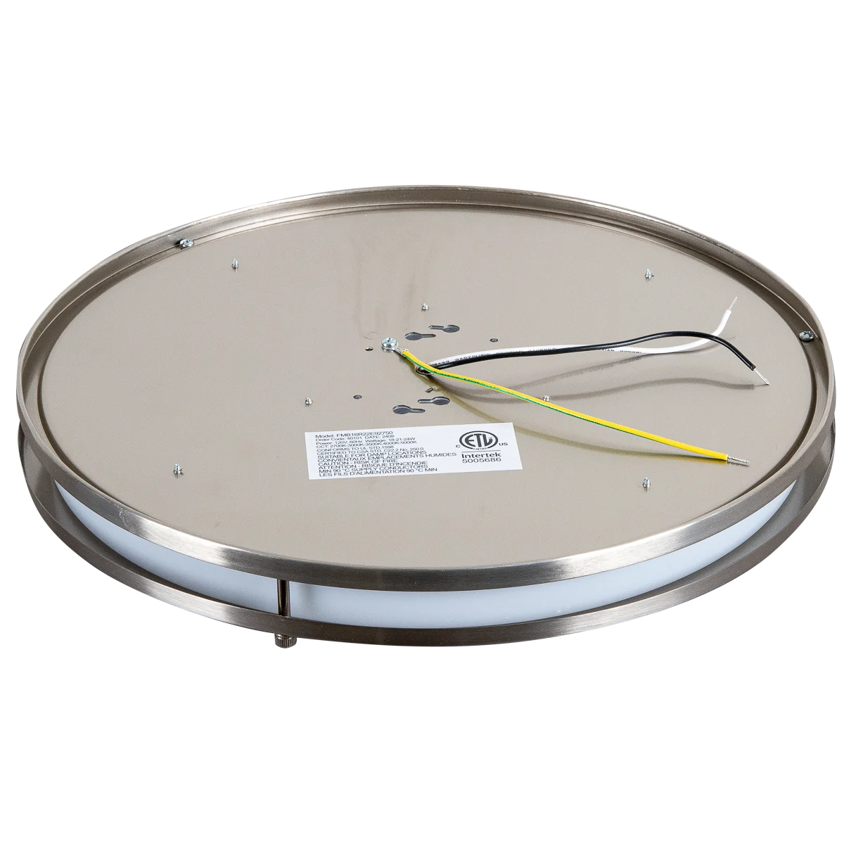 Energetic Lighting FMB Series LED Round Flush Mount, 16", 2100|1800|1600 lumens, 24W|21W|18W, 120V, ...