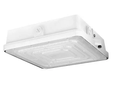 Enhanced Canopy/Parking Garage Fixture, 60W, 120-277V, 3000K/4000K/5000K Selectable, White, Controls Ready