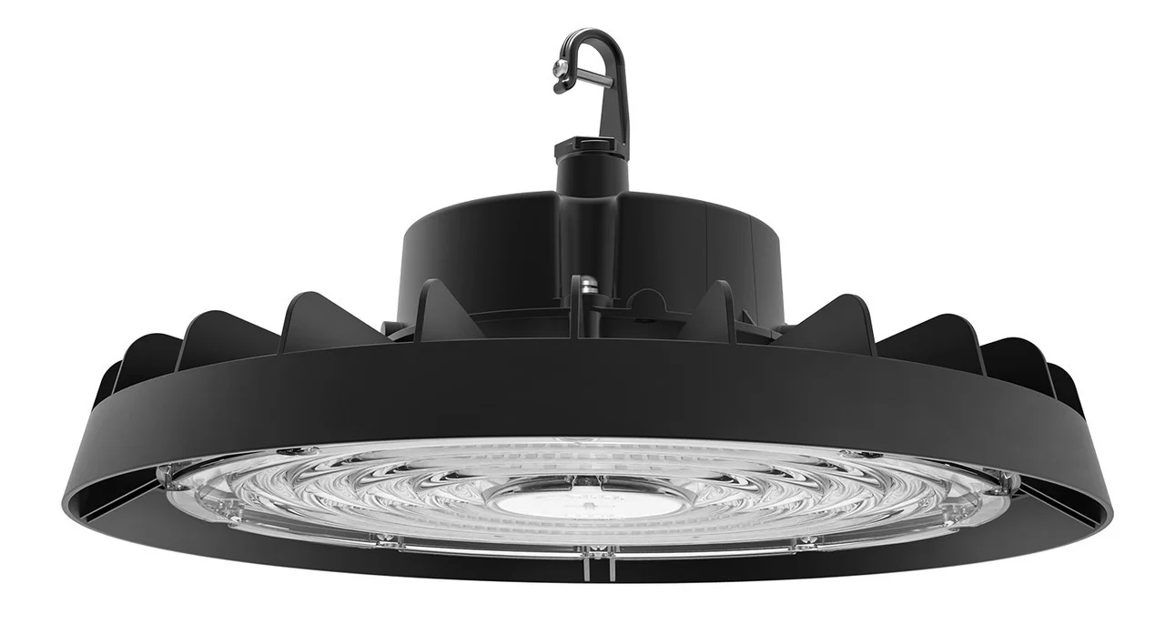 ESL Vision HaloFlex Series Round High Bay, 100W/150W/200W Selectable, 3500K/4000K/5000K Selectable, Black, 90° Beam
