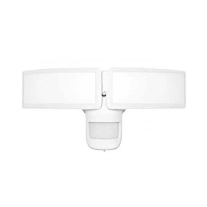 Euri Lighting 2 Head Security Light, 30W, 120V, 3000lm, 3000K|3500K|4000K|5000K|6500K, White Finish