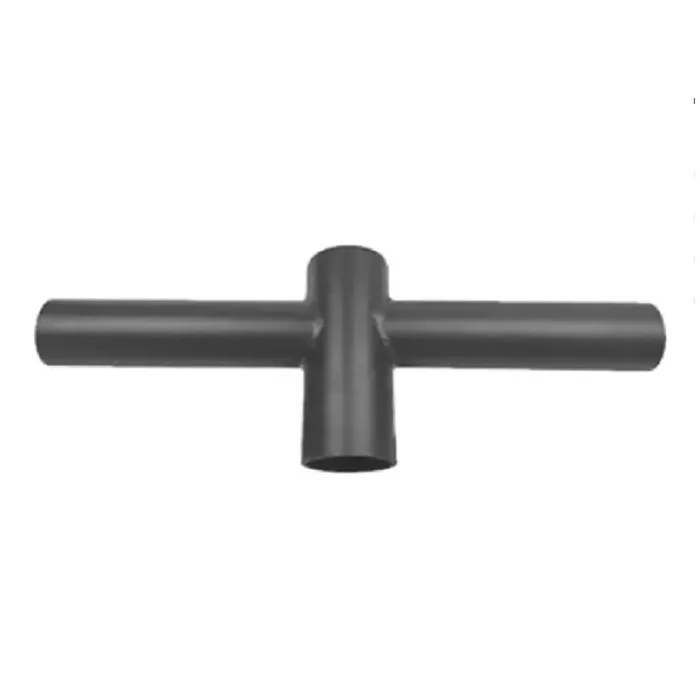 Euri Lighting Double Tenon Bracket Pole Top Mount, 2.5" Tenon, Twin Spoke, 180° Arm Position, Steel, 21" x 8" x 4"