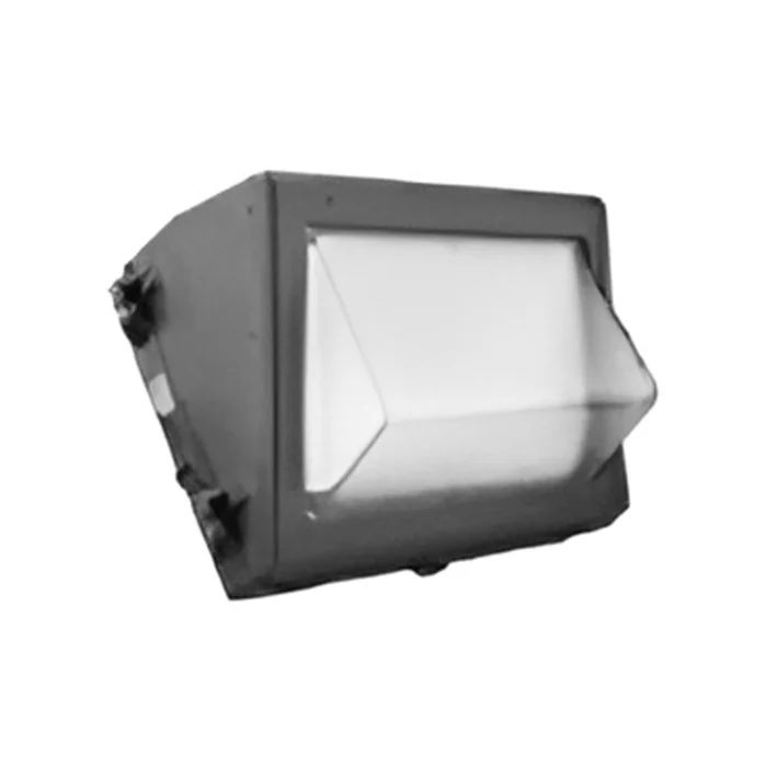 Euri Lighting Eco Shield Half Cutoff Wall Pack, 30W/45W/60W, 277-480V, 3000K/4000K/5000K, 150 lm/W, Integrated Photoc...