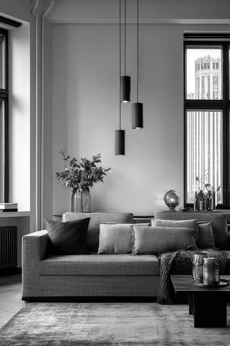 Euri Lighting LED Pendant Light, 3" Cylinder Pendant, 22W, 1300lm, 120-277V, 5CCT Selectable, 2700K-...