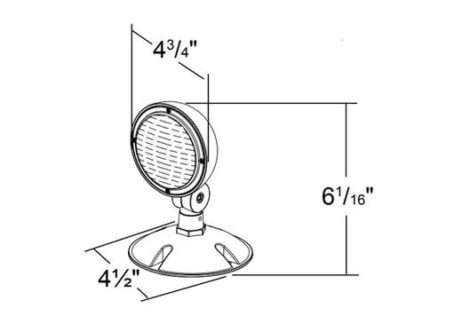 Emergence Single Remote Outdoor Round Head, Black - view 2