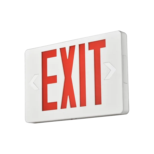 Exit Sign, 2-faced, Red, White, Universal mounting