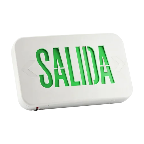 Exit Sign, 2-faced, Salida, White, Universal Mounting