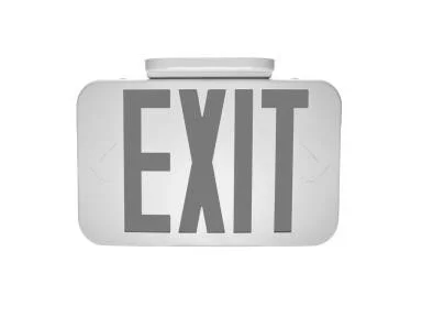Exit, Thermoplastic, Green Letters, Remote Head Capable, Battery Backup